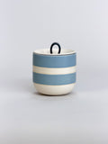 Bloom Jar, Striped, Blue & White