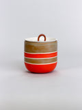 Bloom Jar, Striped, Red & Gold