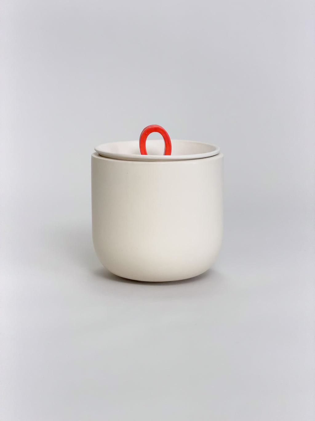 Bloom Jar, White & Red