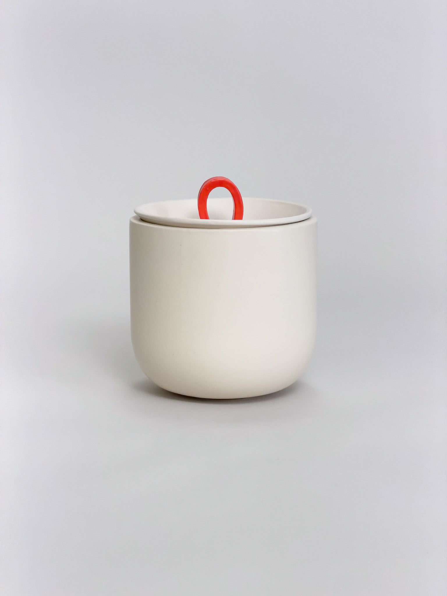 Bloom Jar, White & Red
