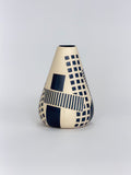 Cone Vase, Black Blockwork (Preorder)