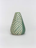 Cone Vase, Green Crossweave (Preorder)