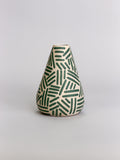 Cone Vase, Olive Lines