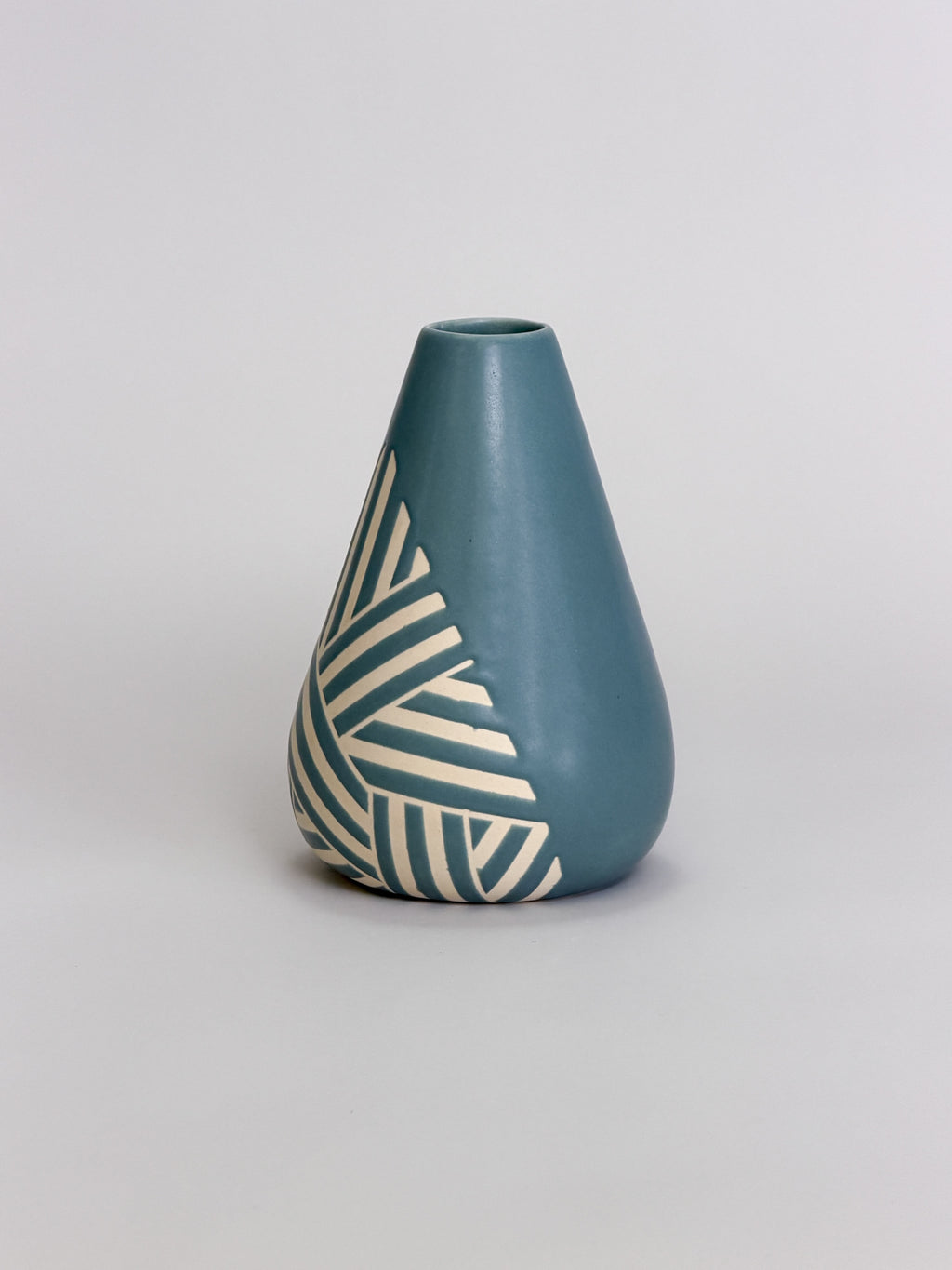 Cone Vase, Denim Crossweave (Preorder)