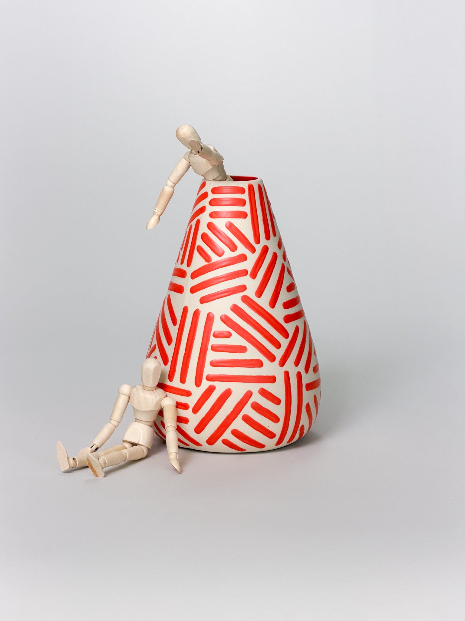 Cone Vase, Lines (Preorder)