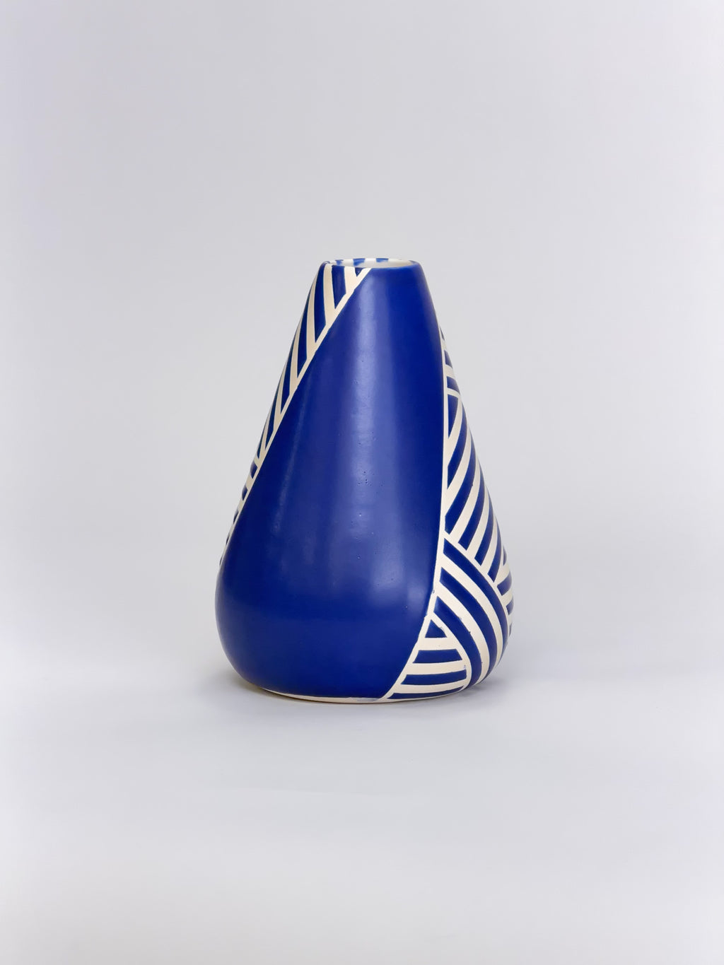 Cone Vase, Cobalt Crossweave (Preorder)