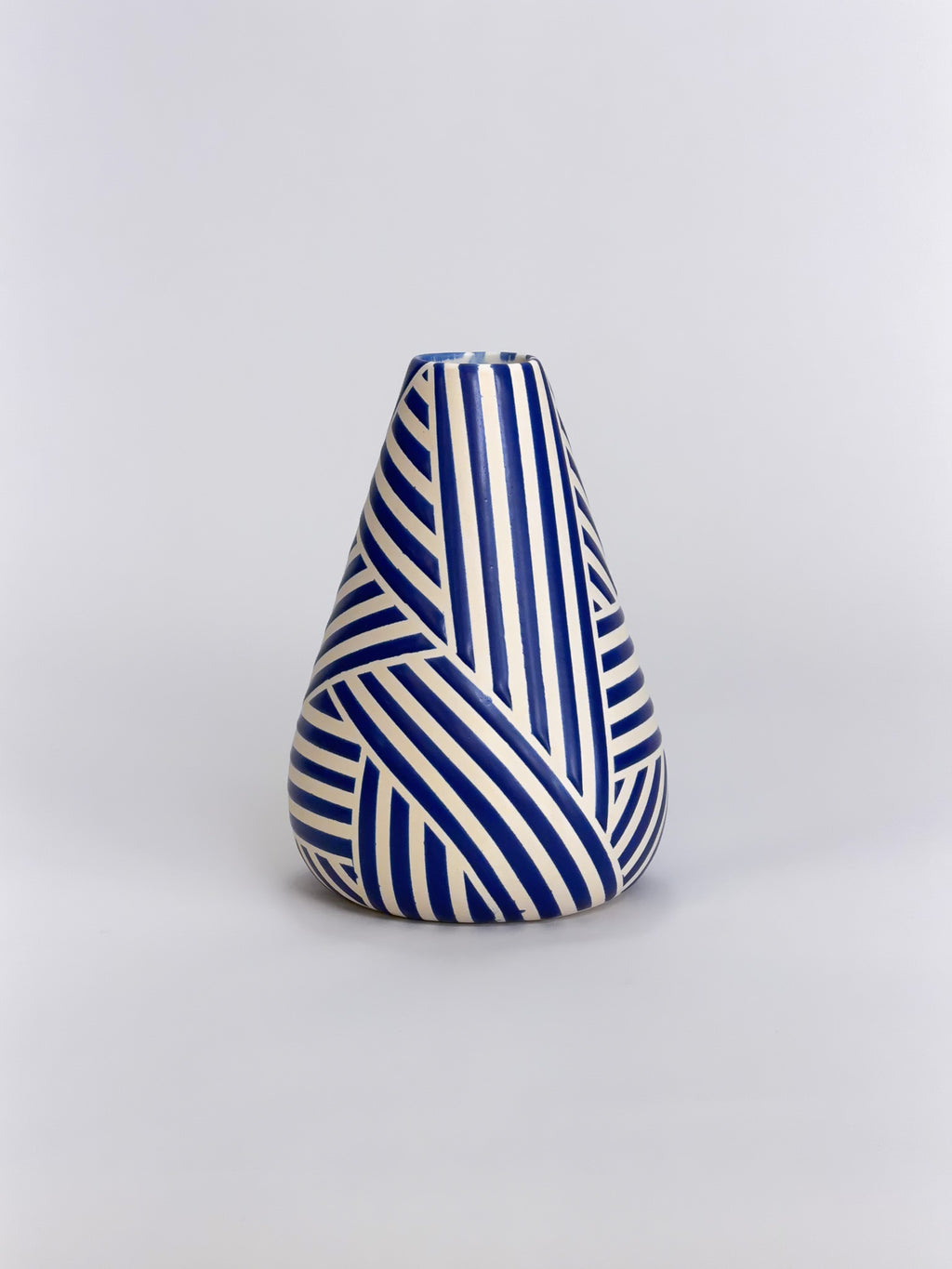 Cone Vase, Cobalt Crossweave (Preorder)