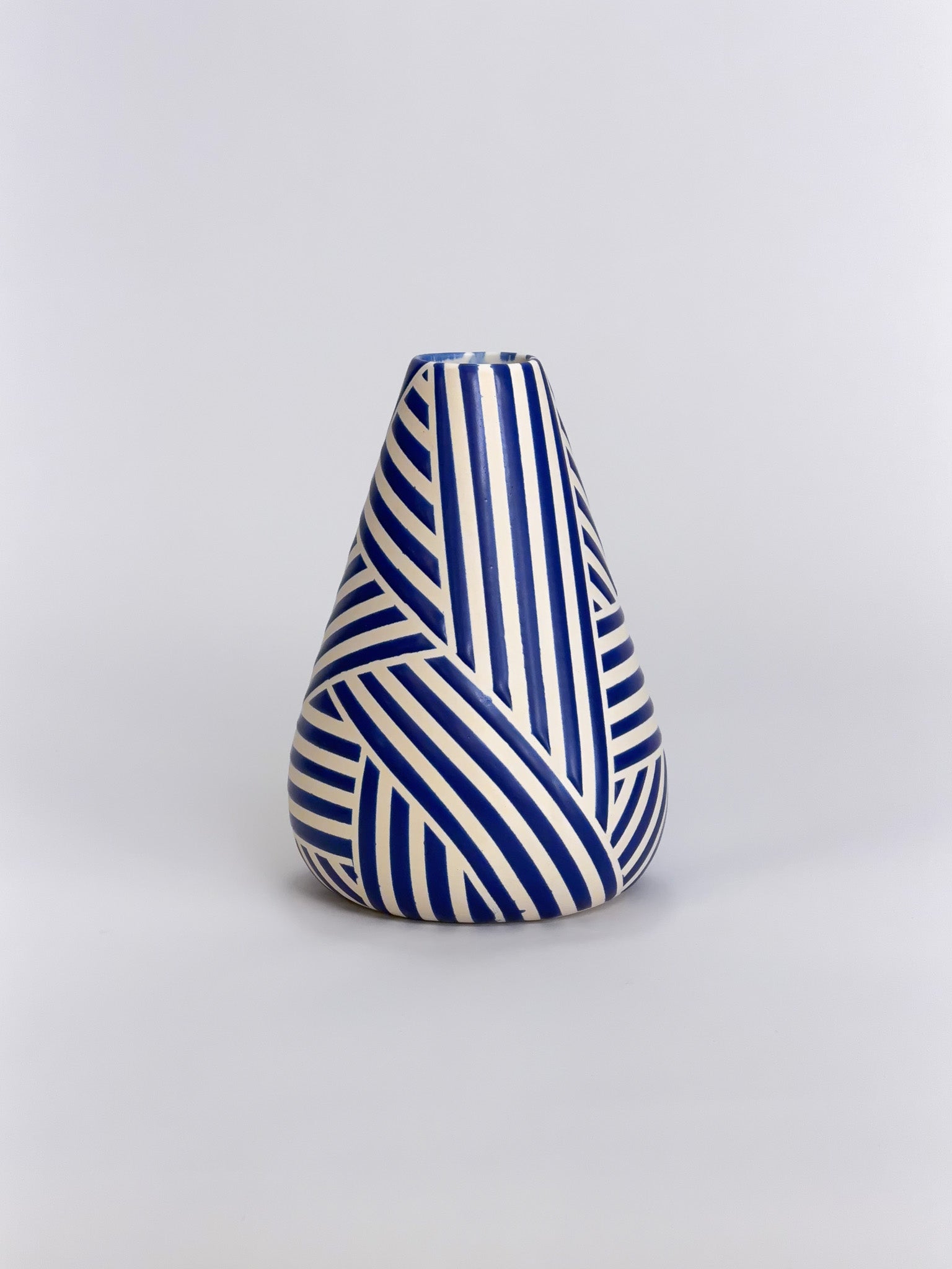 Cone Vase, Cobalt Crossweave (Preorder)