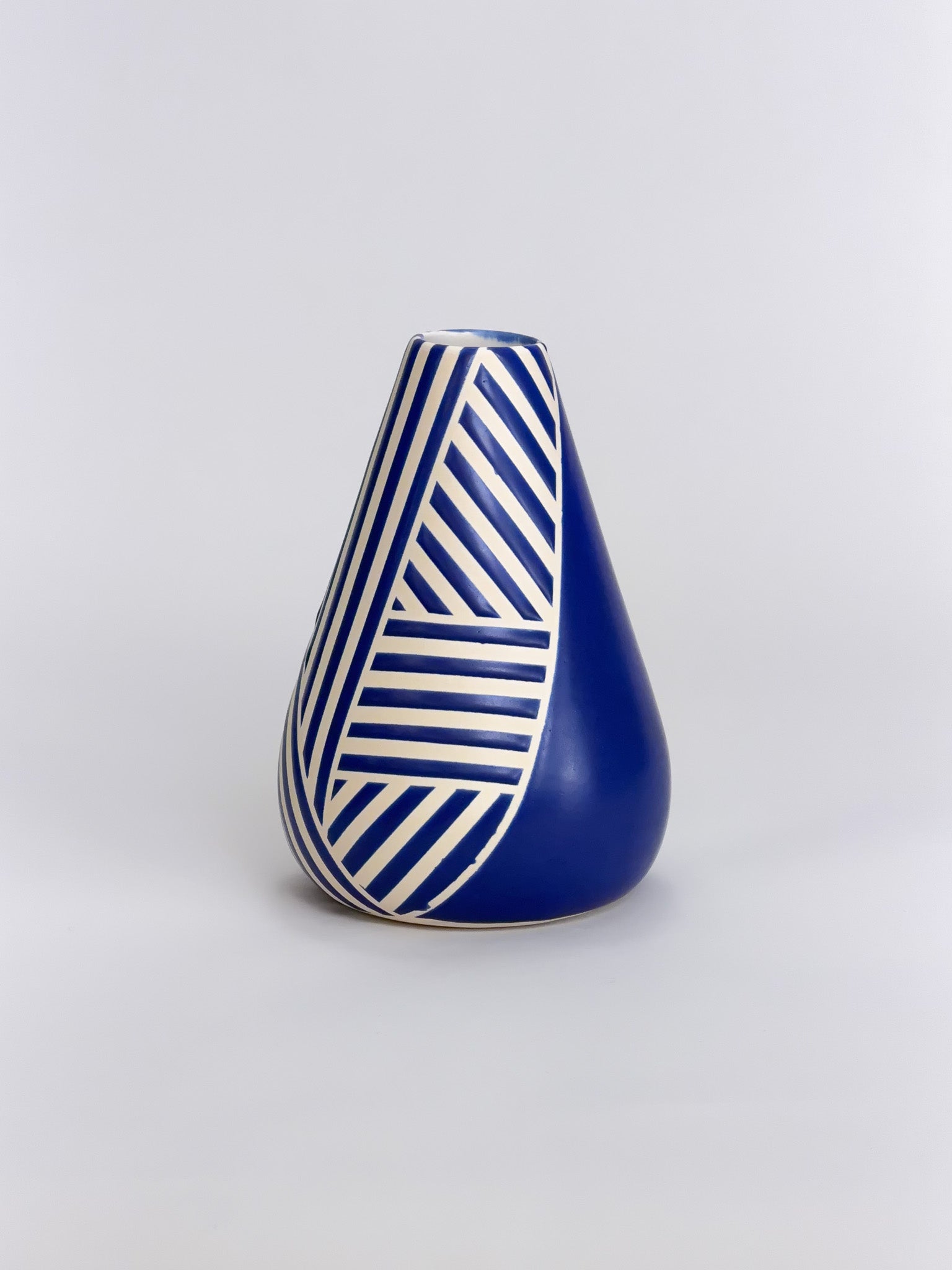 Cone Vase, Cobalt Crossweave (Preorder)
