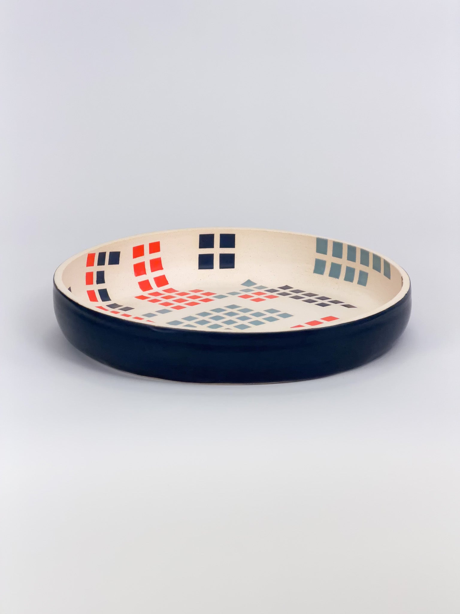 Plate, Grid Pattern