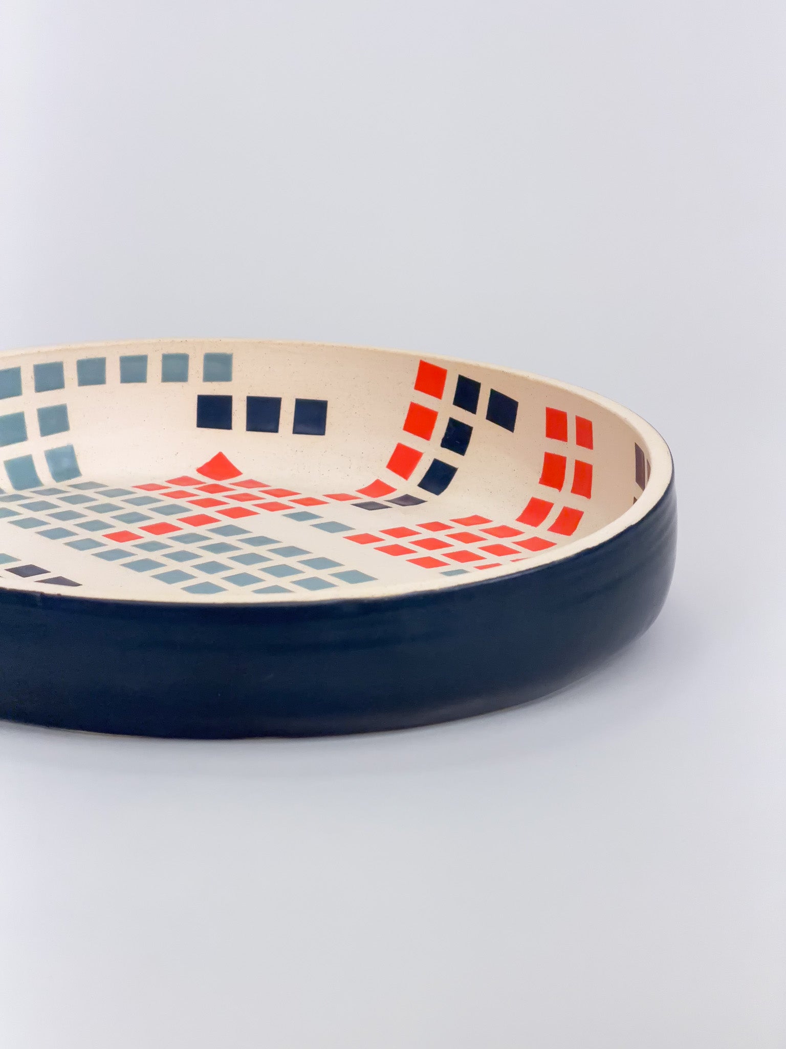 Plate, Grid Pattern