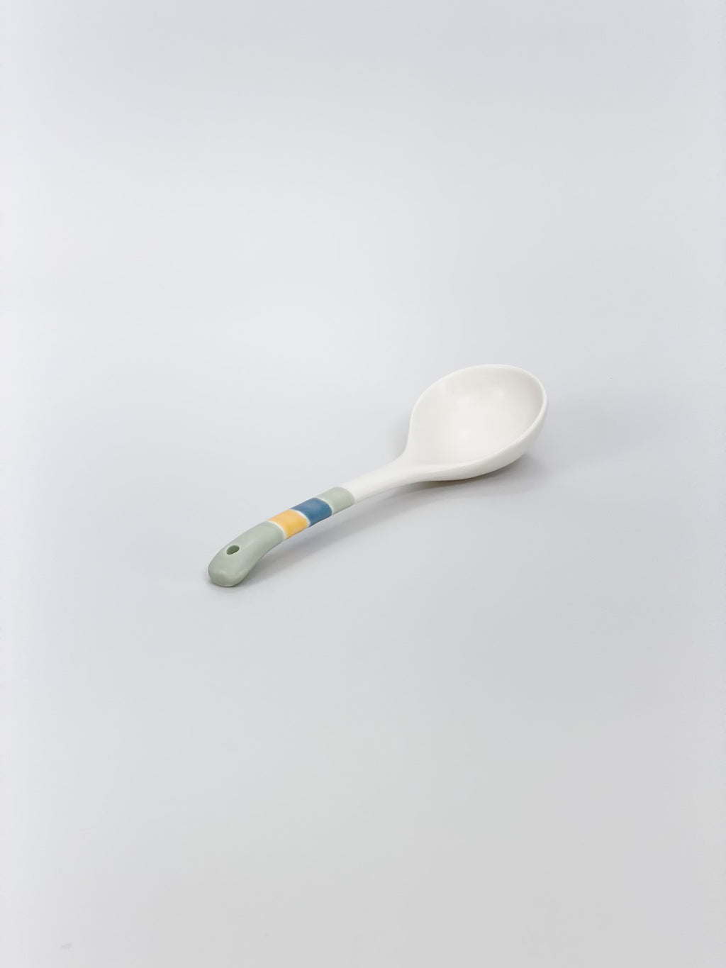Spoon, White with Stripes