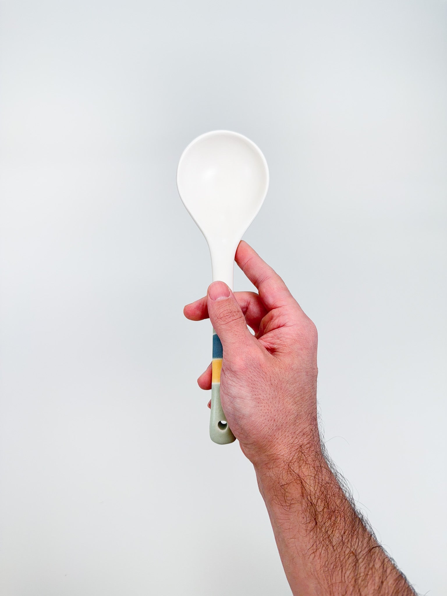 Spoon, White with Stripes