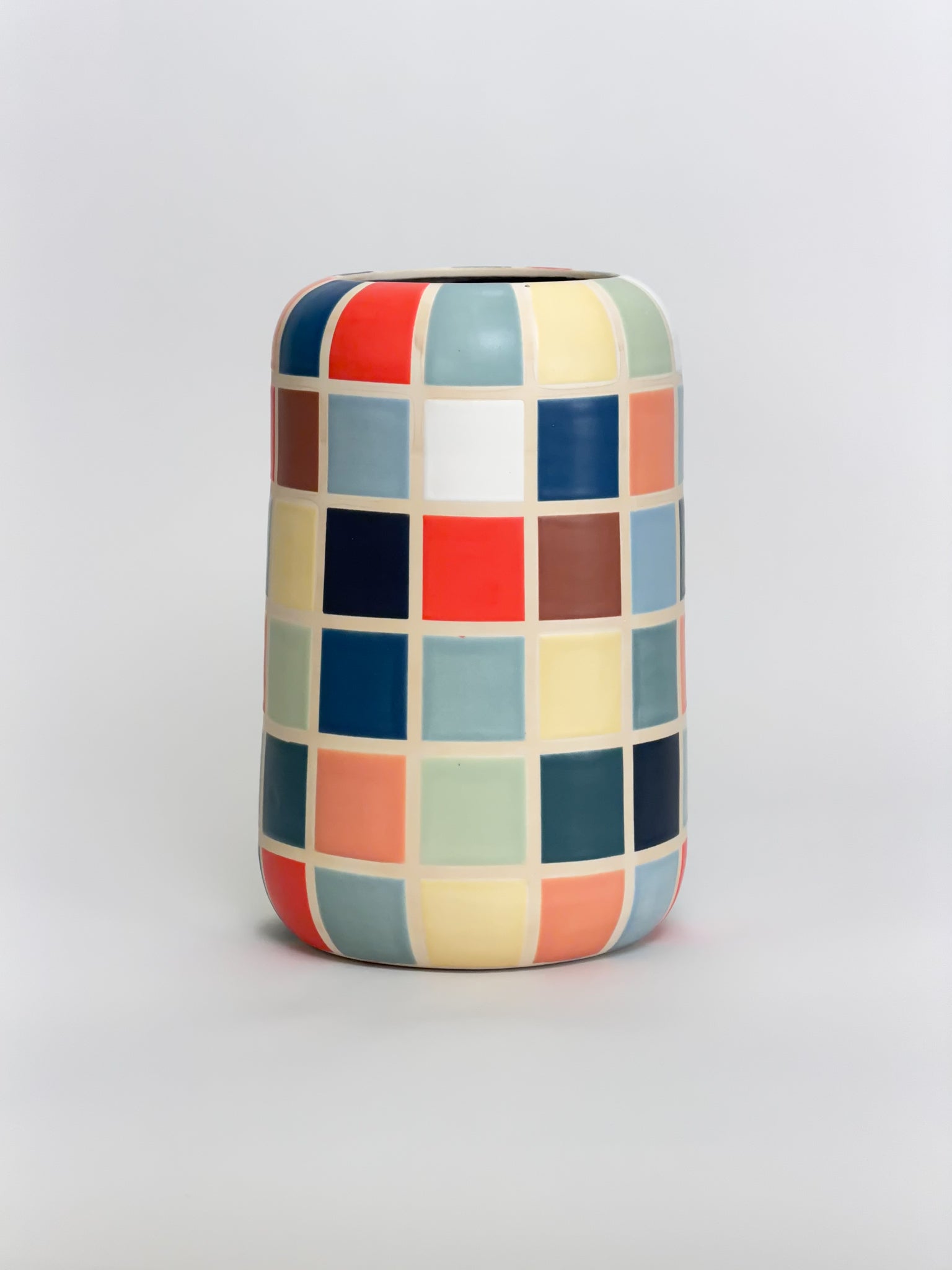 Large Vase, Checkered