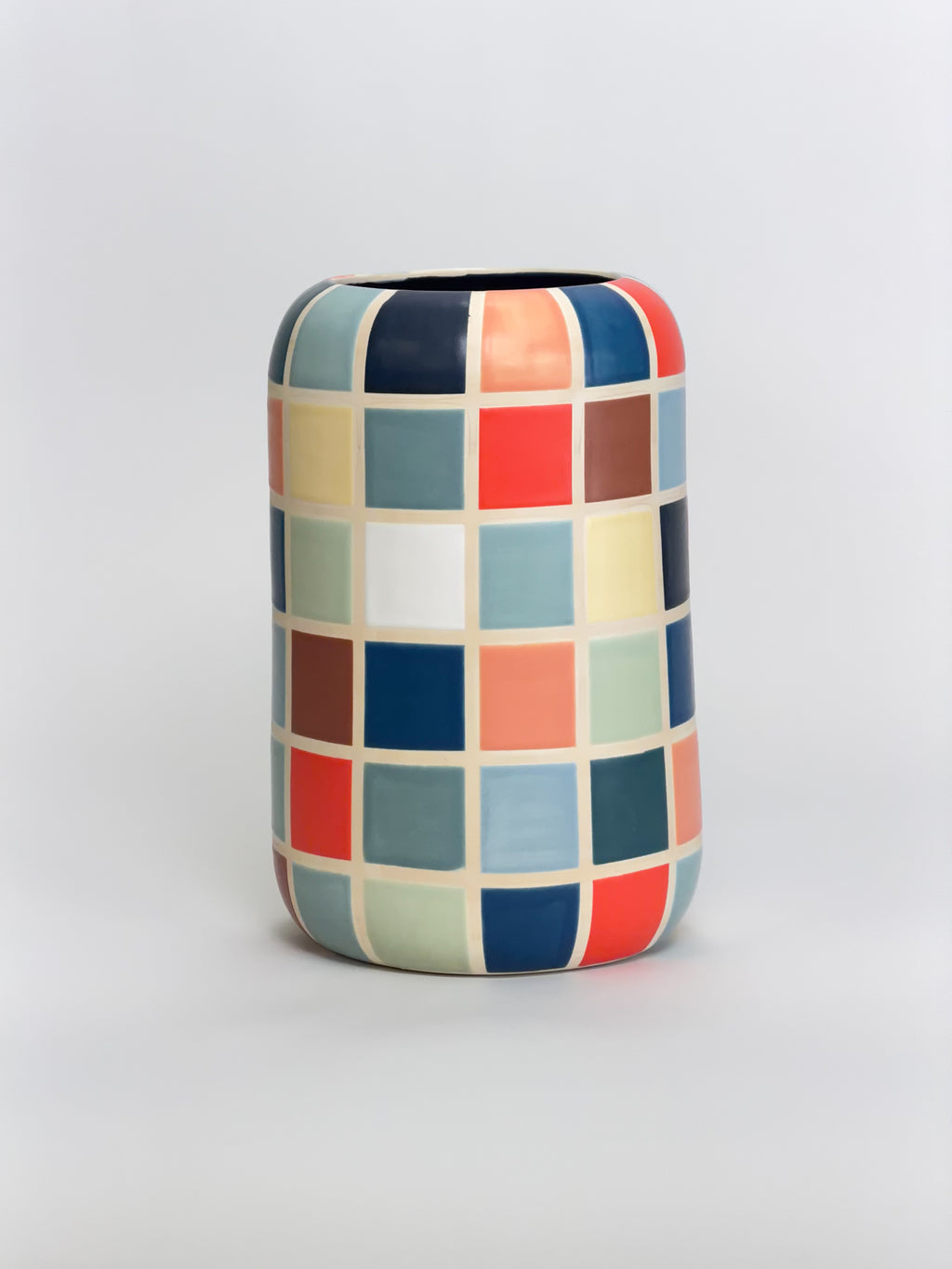 Large Vase, Checkered