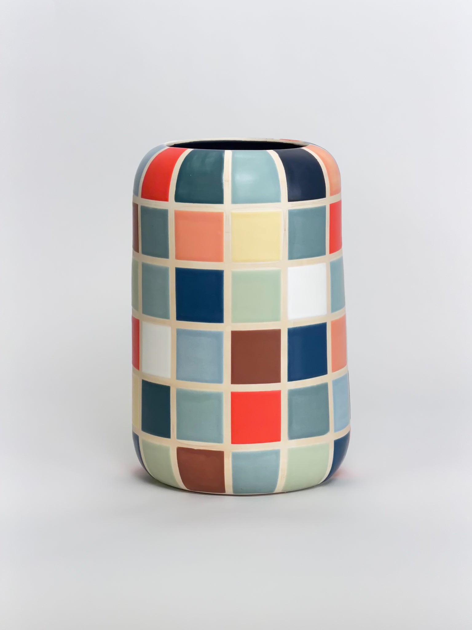 Large Vase, Checkered